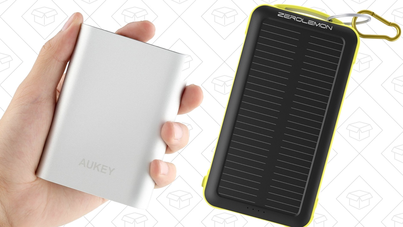 Aukey QC 2.0 10,400mAh Battery Pack, $15 with code AYRDFKQJ | ZeroLemon SolarJuice 20,000mAh Battery Pack, $20 with code PFSNMNU4